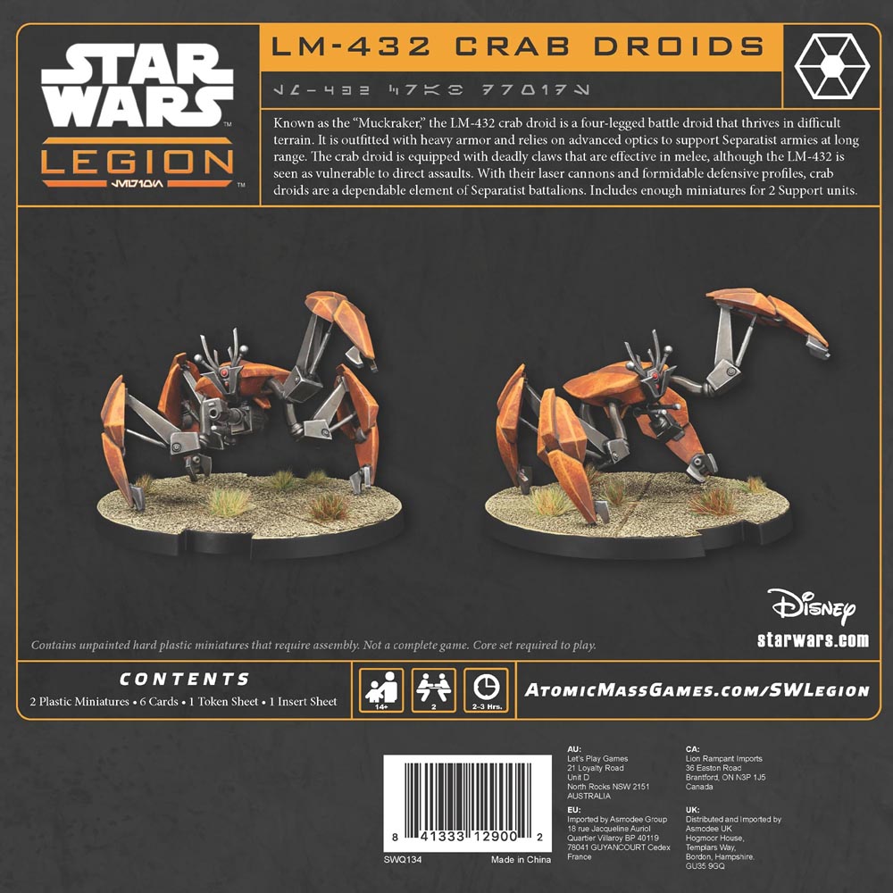 Star Wars: Legion - LM-432 Crab Droids Unit Expansion