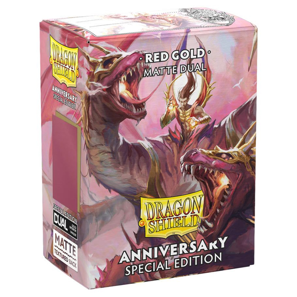 Dragon Shield Sleeves: Matte Dual - Red Gold (100)