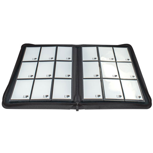 Vivid 9-Pocket Zippered Pro-Binder: Black