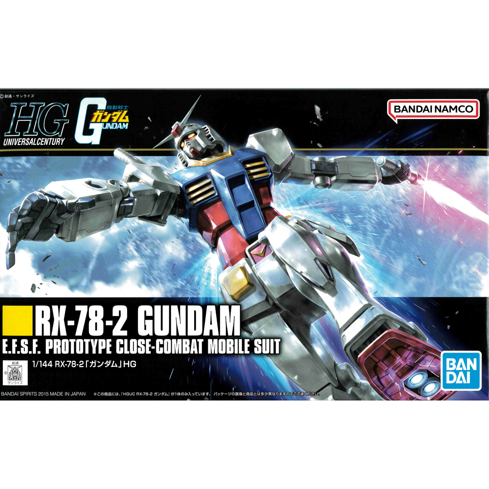 Gundam Model Kit 1/144: HGUC RX-78-2 Gundam EFSF Prototype Close-Combat Mobile Suit