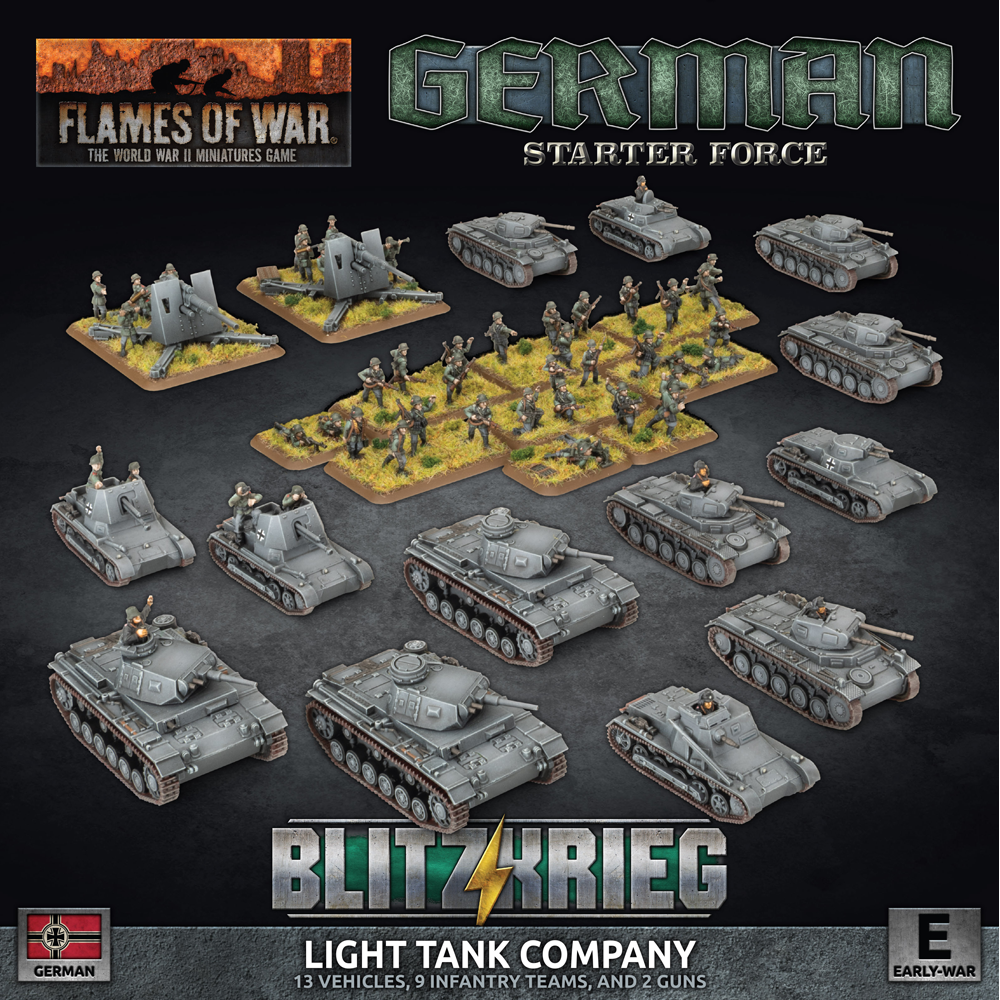 Flames of War WW2: Blitzkrieg: German Starter Force - Light Tank Company