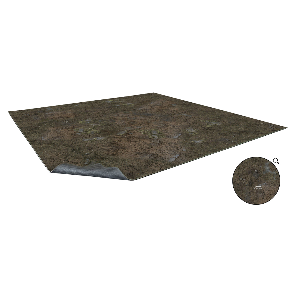 Battle Systems Gaming Mat: Muddy Streets - Grid (3 x 3ft)