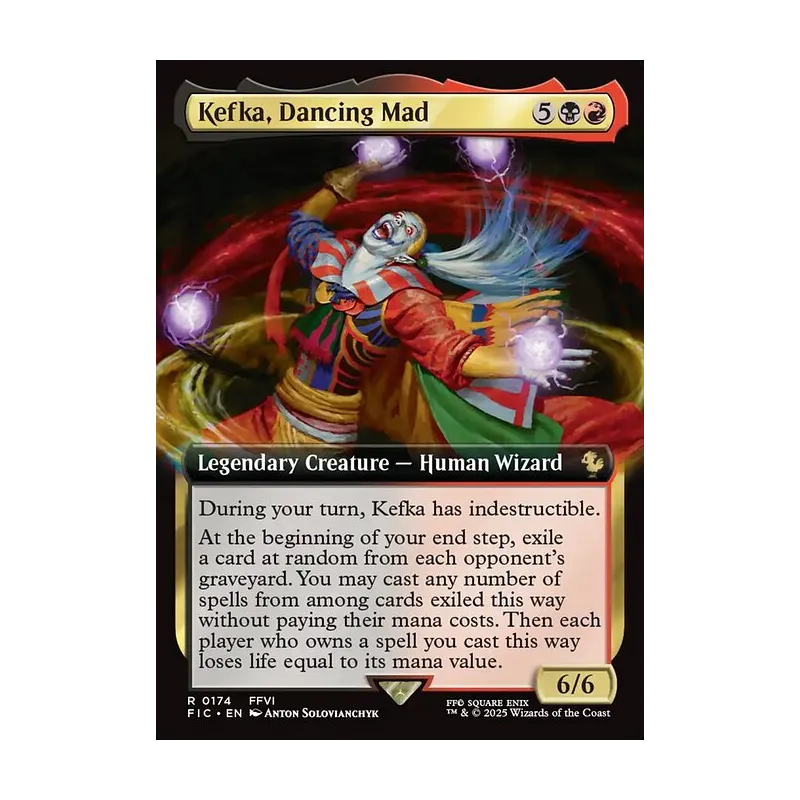 Kefka, Dancing Mad (Extended Art) - Final Fantasy Commander (Near Mint)