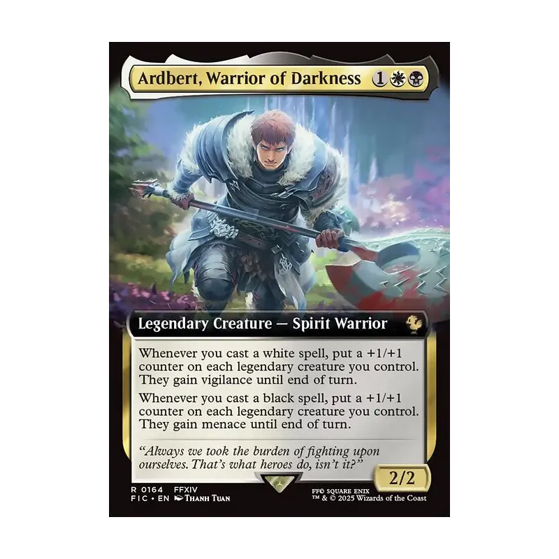 Ardbert, Warrior of Darkness (Extended Art) - Final Fantasy Commander (Near Mint)