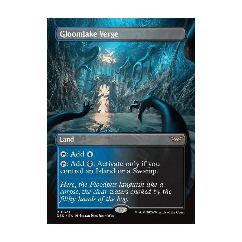 Gloomlake Verge (Borderless) - Duskmourn: House of Horror (Foil Near Mint)