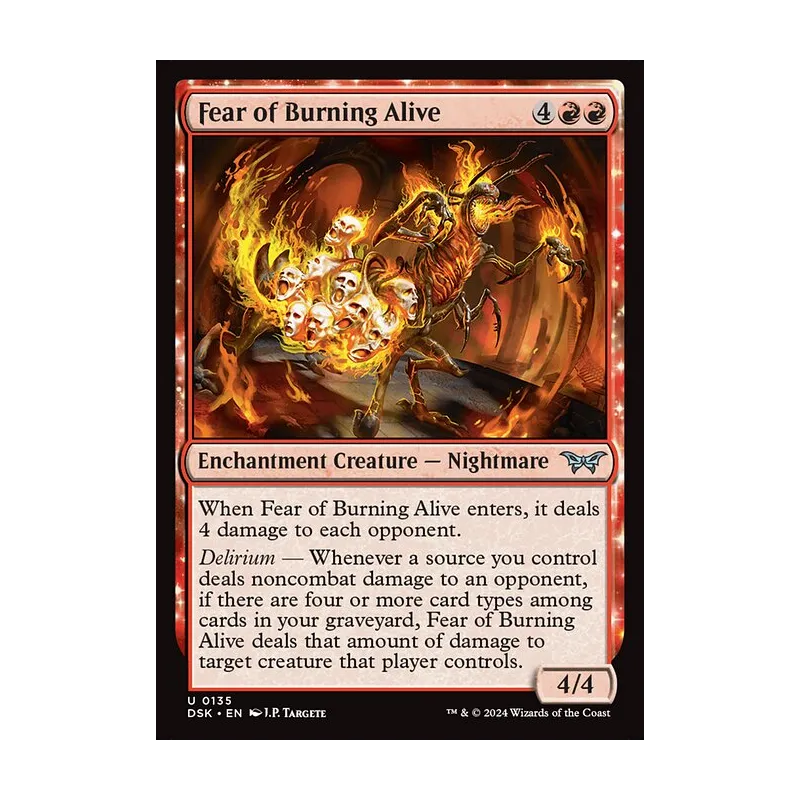 Fear of Burning Alive - Duskmourn: House of Horror (Foil Near Mint)