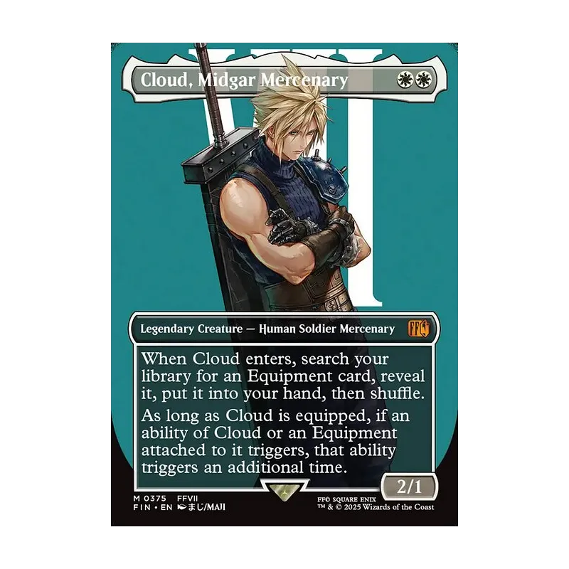 Cloud, Midgar Mercenary (Borderless) - Final Fantasy (Near Mint)