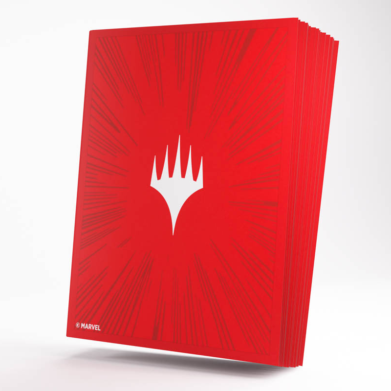 MTG Premium Double Sleeving Pack: Marvel Super Heroes - Comic Burst Red