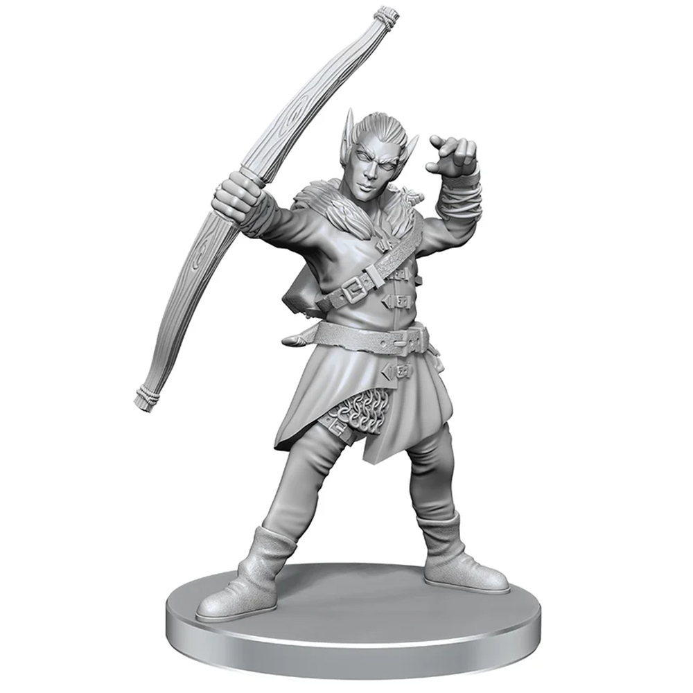 Pathfinder Battles Deep Cuts Unpainted Minis: W26 Elf Hunter & Catfolk Bandit