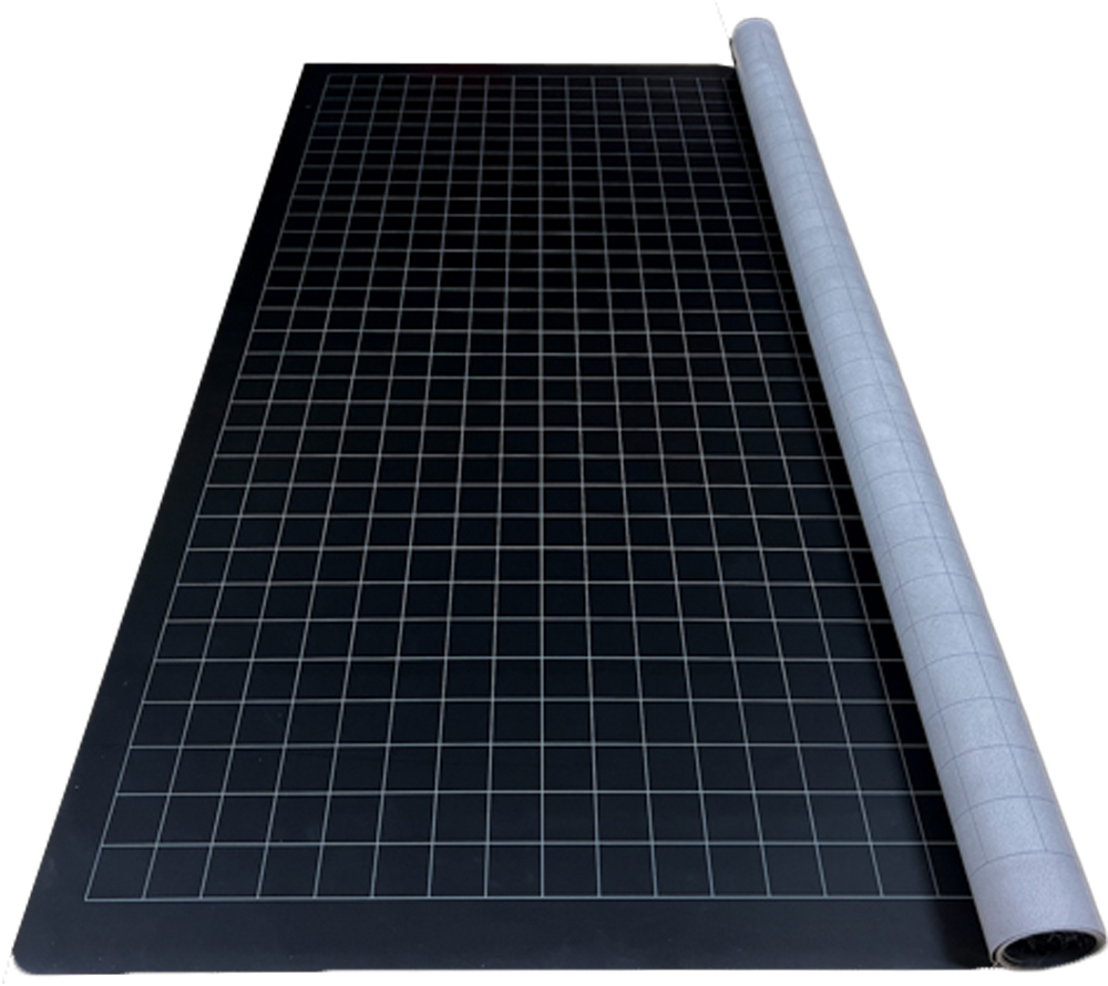 Reversible Megamat: 1-inch Square - Black/Grey (34.5 x 48in)