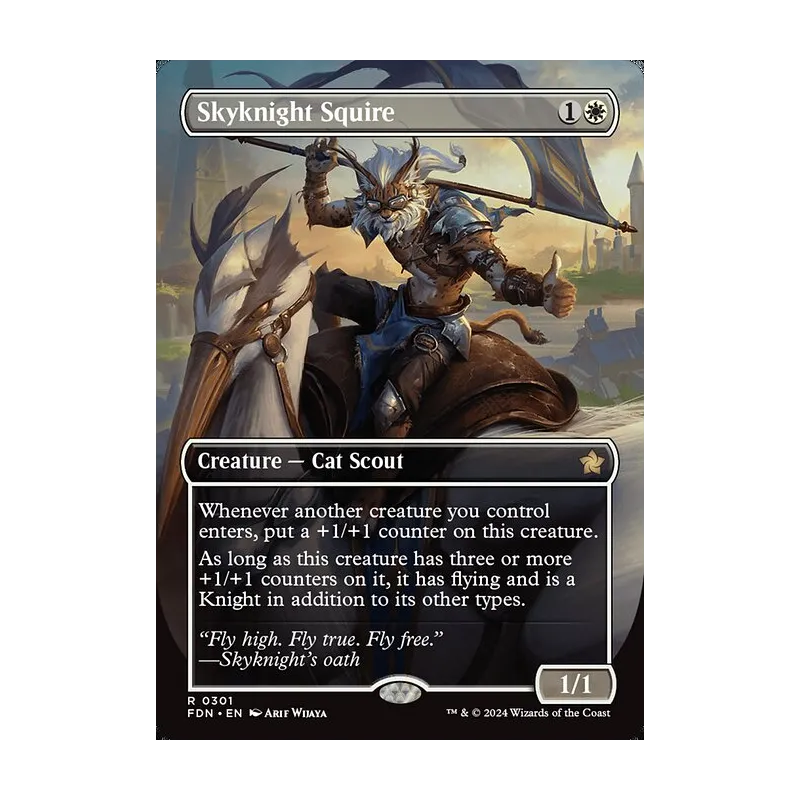 Skyknight Squire (Borderless) - Foundations (Foil Near Mint)
