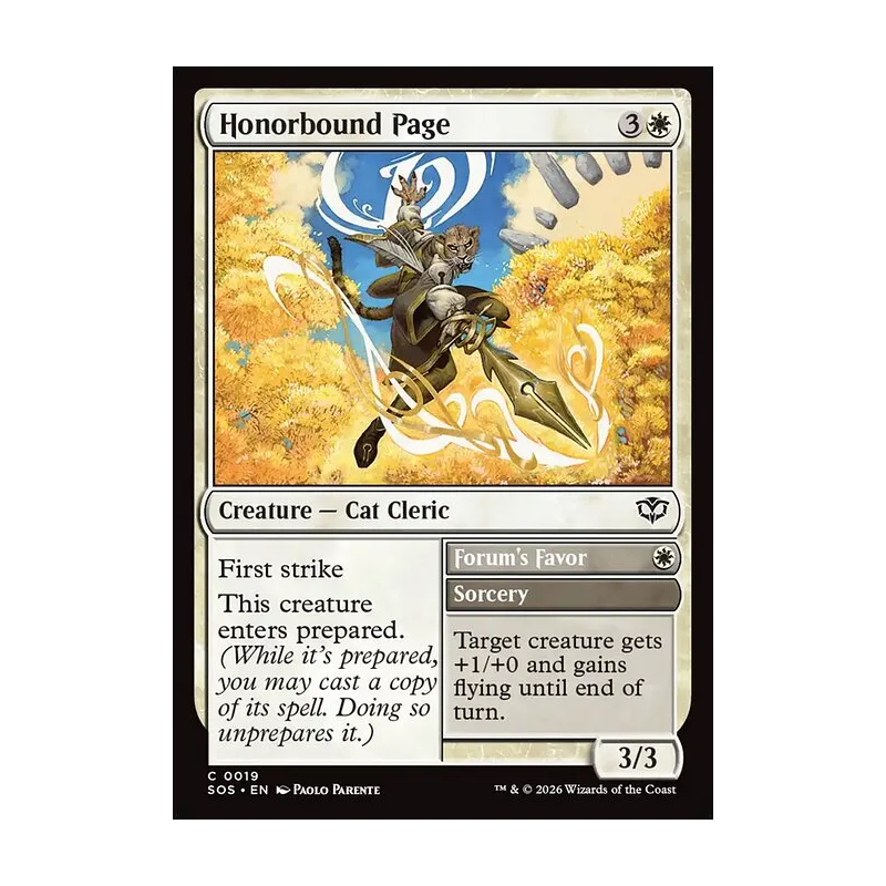 Honorbound Page // Forum's Favor - Secrets of Strixhaven (Near Mint)