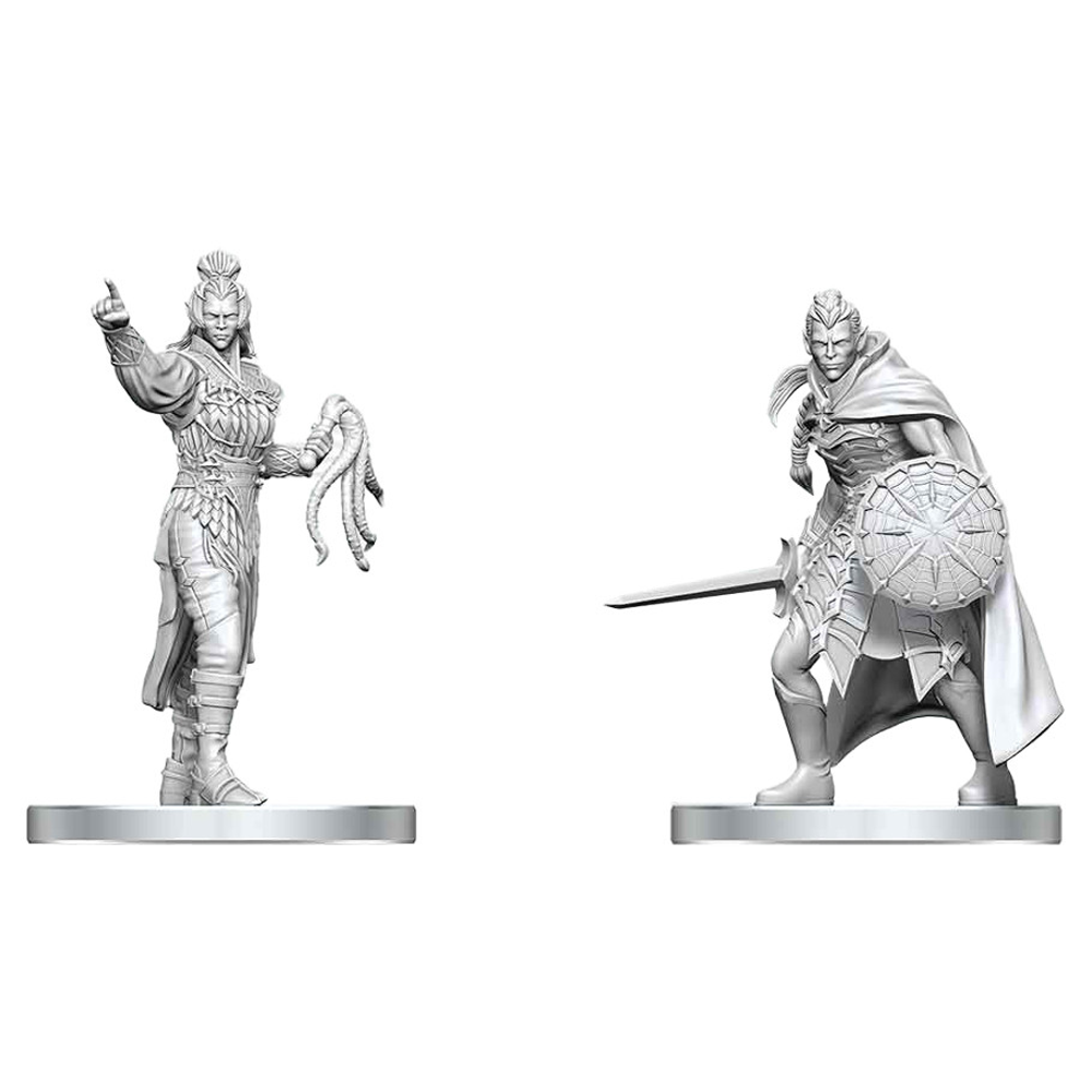 D&D Nolzur's Marvelous Unpainted Minis: Drow Elite Warrior & Drow Priestess of Lolth (Preorder)