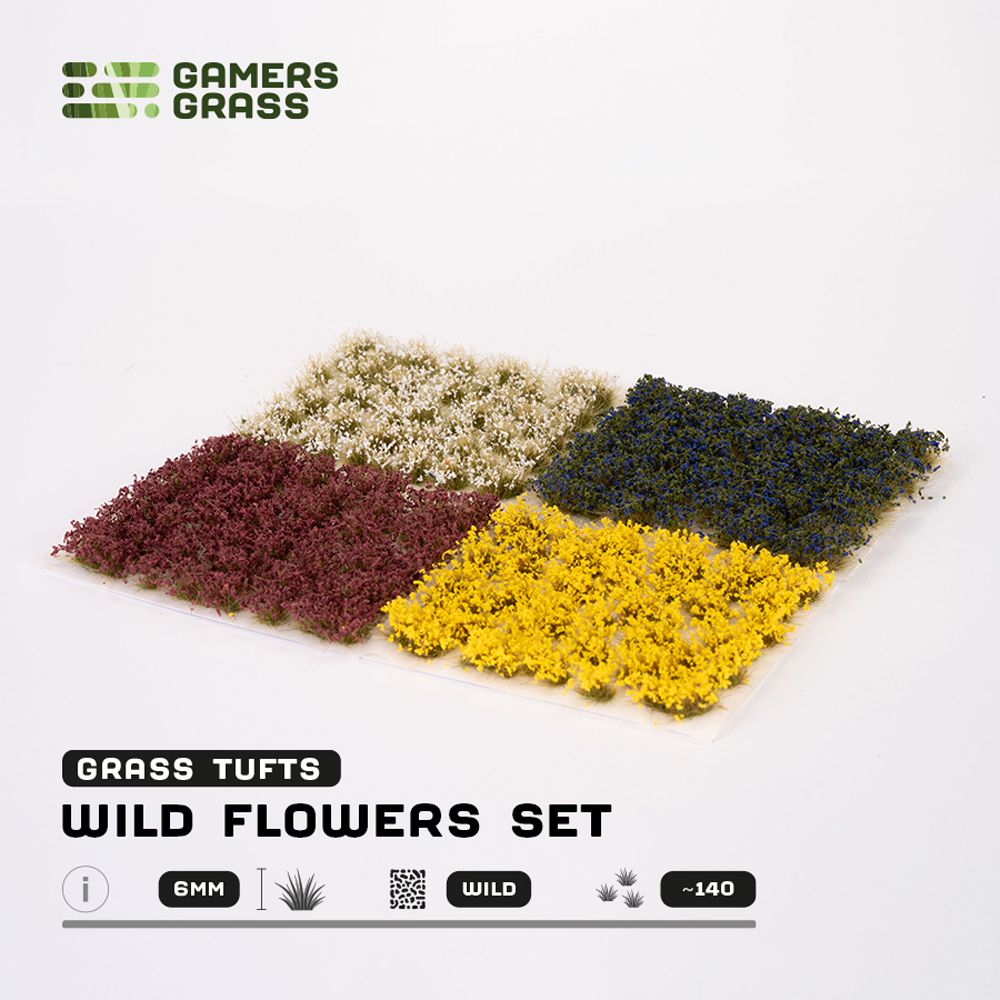 Gamers Grass Tufts: Wild Flowers Set - Wild