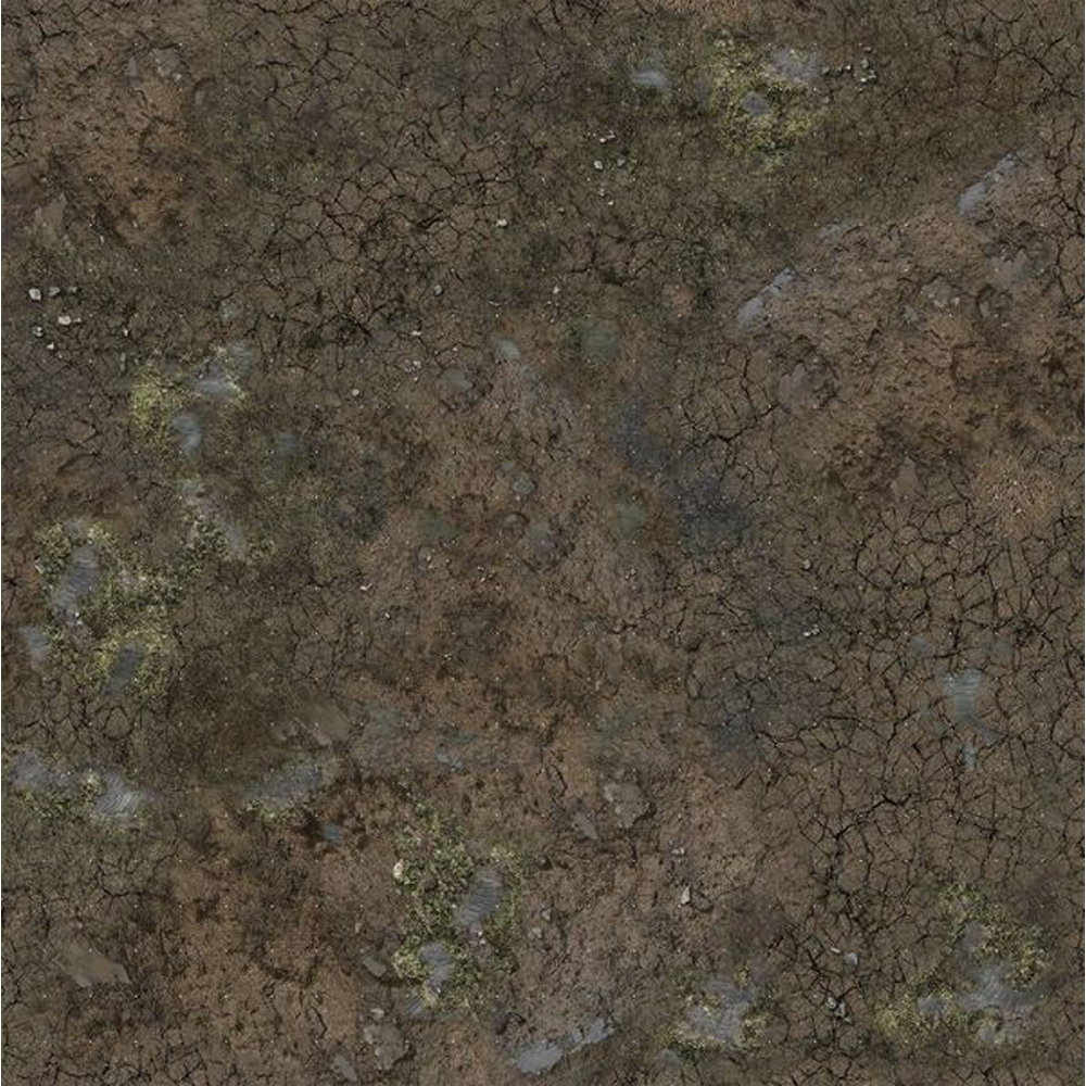 Battle Systems Gaming Mat: Muddy Streets - Grid (2 x 2ft)