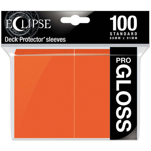 Deck Protector Sleeves: Eclipse Gloss - Pumpkin Orange (100)