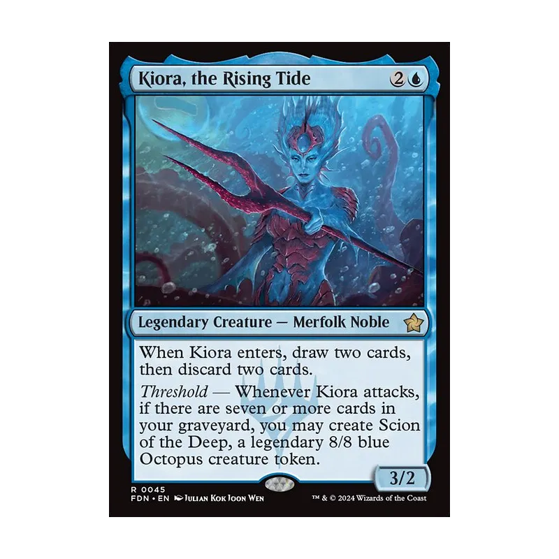 Kiora, the Rising Tide - Foundations (Foil Near Mint)