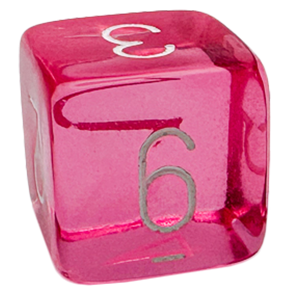Chessex Polyhedral Dice Set: Translucent - Pink/White (7)