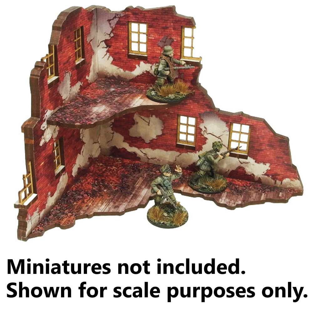 Bolt Action HDF Terrain: Normandy - Ruined Large House #1