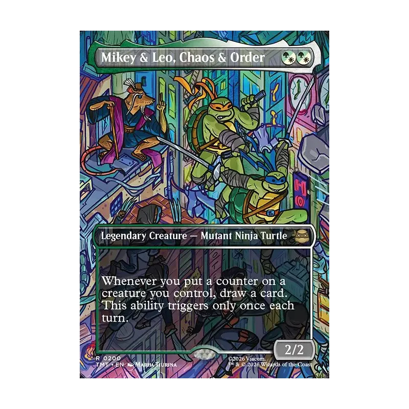 Mikey & Leo, Chaos & Order (Borderless) - Teenage Mutant Ninja Turtles (Near Mint)