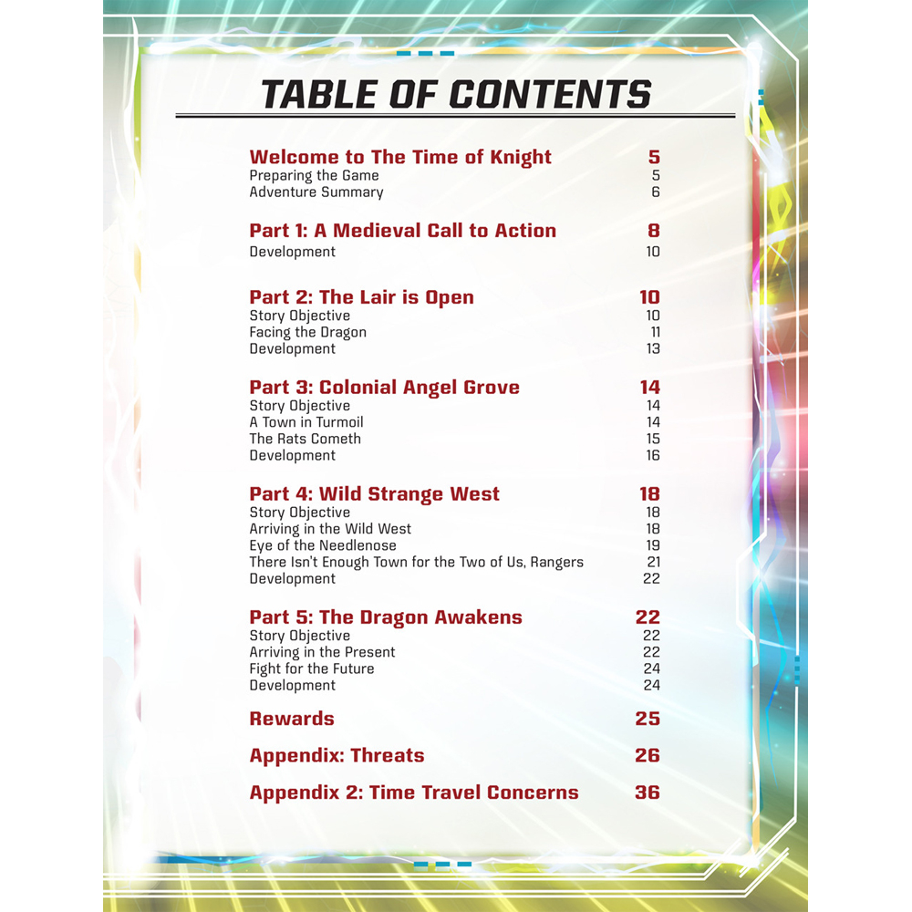 Power Rangers RPG: A Time of Knight