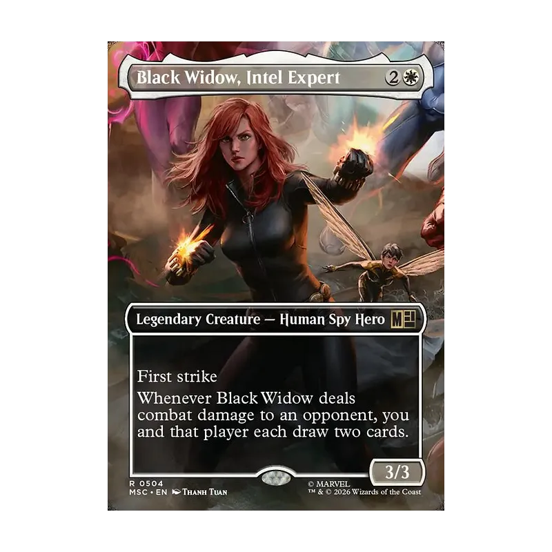 Black Widow, Intel Expert (Borderless) - Marvel Super Heroes Commander (Near Mint)