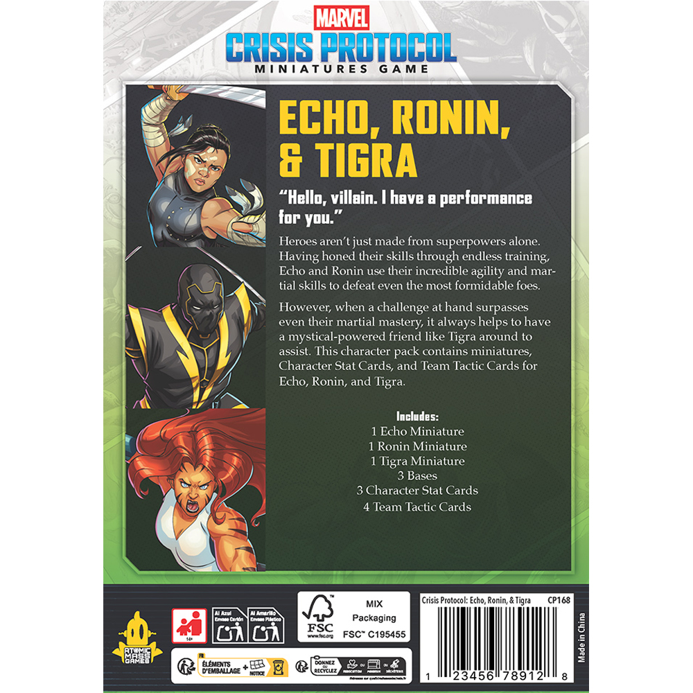 Marvel Crisis Protocol: Echo, Ronin, & Tigra Character Pack