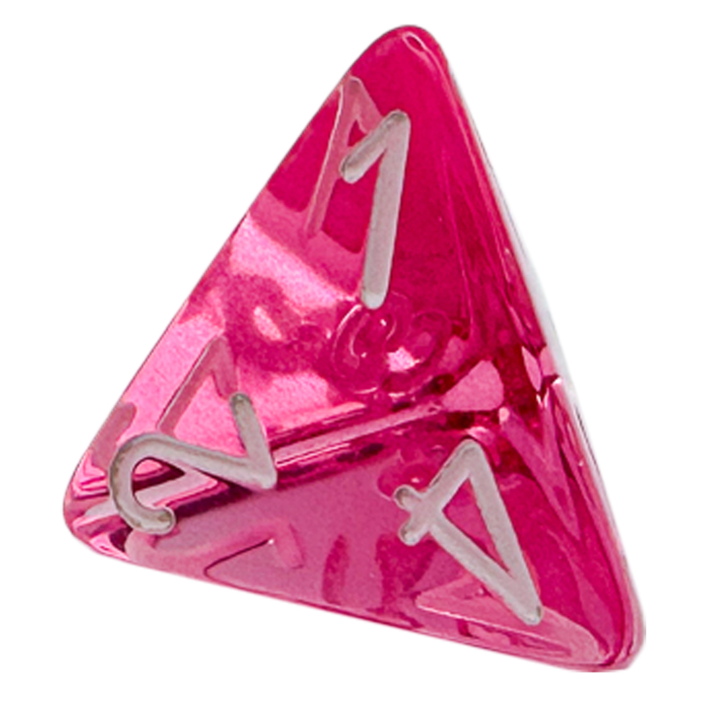 Chessex Polyhedral Dice Set: Translucent - Pink/White (7)
