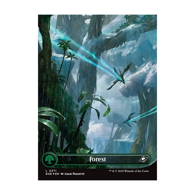Forest (0371) (Borderless) (Galaxy Foil) - Edge of Eternities (Foil Near Mint)