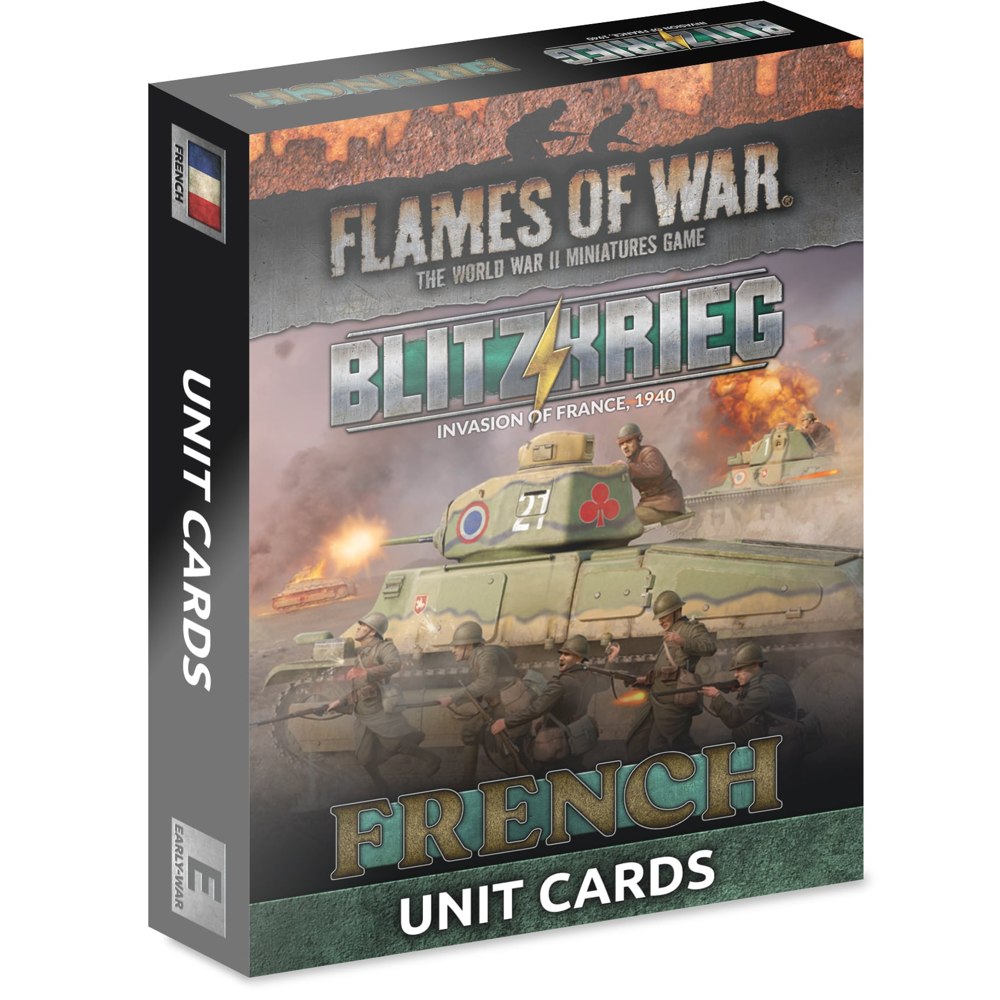Flames of War WW2: Blitzkrieg: French Unit Cards