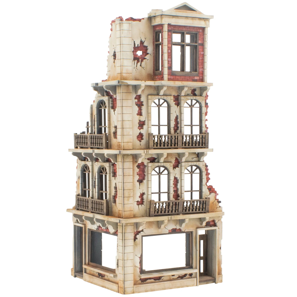 Skytrex MDF Terrain: 4-Storey Building Corner