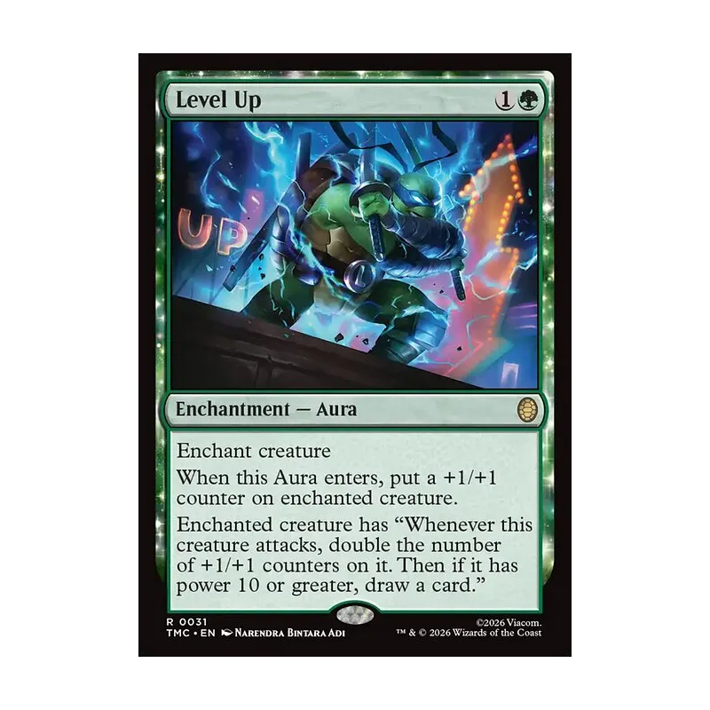 Level Up (Surge Foil) - Teenage Mutant Ninja Turtles Commander (Foil Near Mint)