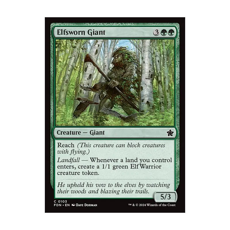 Elfsworn Giant - Foundations (Foil Near Mint)
