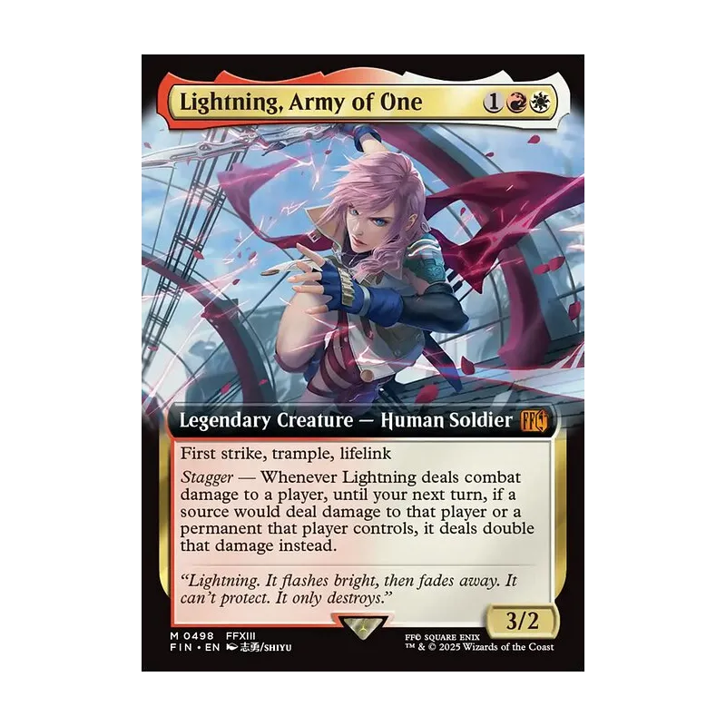 Lightning, Army of One (Extended Art) - Final Fantasy (Near Mint)