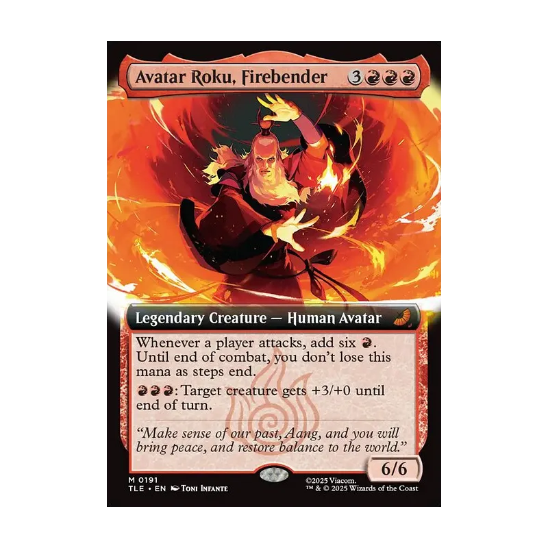 Avatar Roku, Firebender (Extended Art) - Avatar: The Last Airbender Eternal (Near Mint)