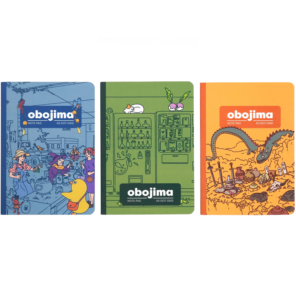 Obojima: Note Pad A5 Dot Grid (3-Pack) (Preorder)