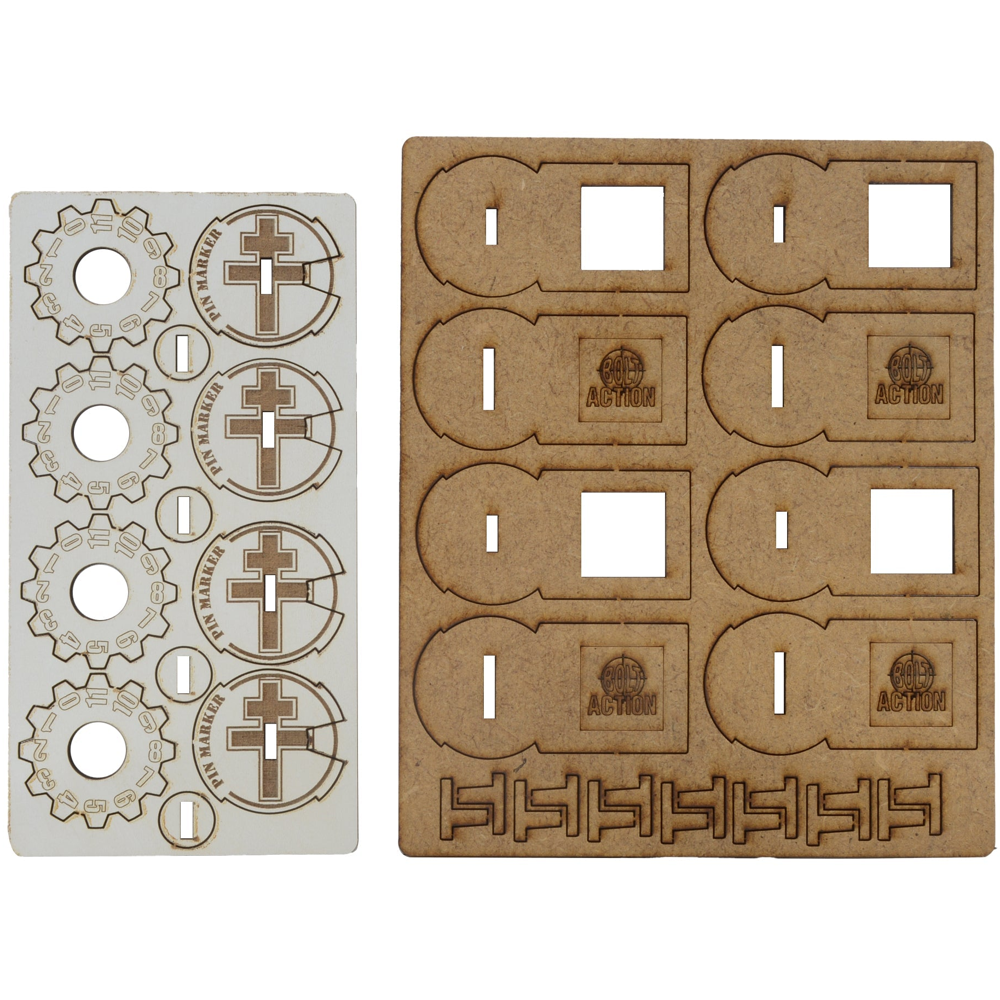 Bolt Action: MDF Unit Pin Markers - British 8th Army