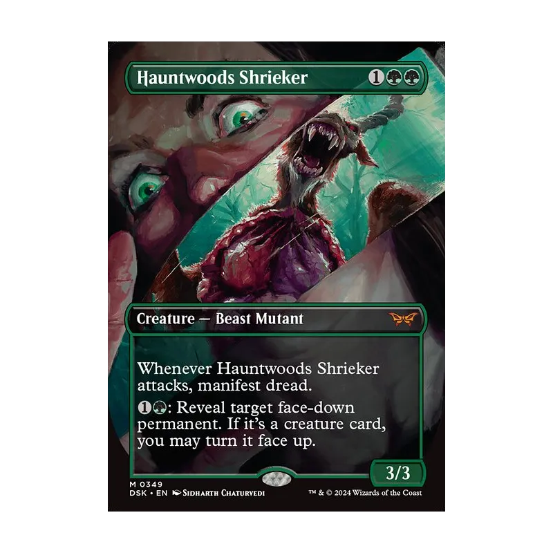 Hauntwoods Shrieker (Borderless) - Duskmourn: House of Horror (Foil Near Mint)