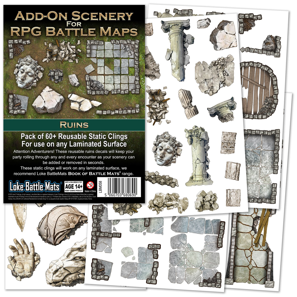 Add-on Scenery for Battle Maps: Ruins