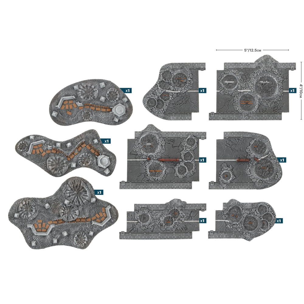Battlefield in a Box: Gothic Sector: Mundus Imperialis - Damaged Roads, Highways, & Craters
