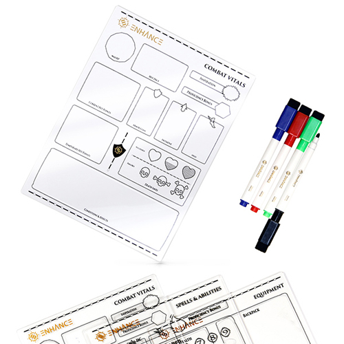 ENHANCE: Acrylic Character Sheet Set (Clearance)