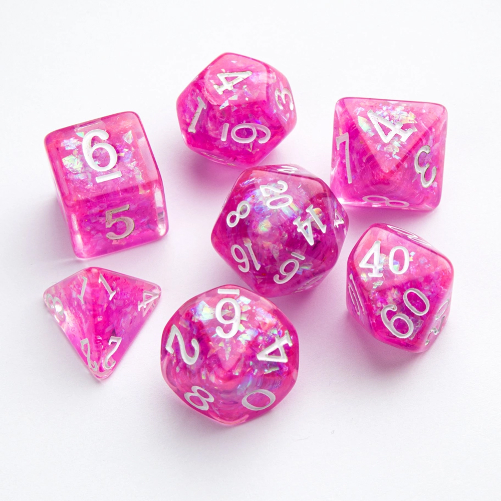 Candy-like Series Polyhedral Set: Raspberry (7) (Clearance)