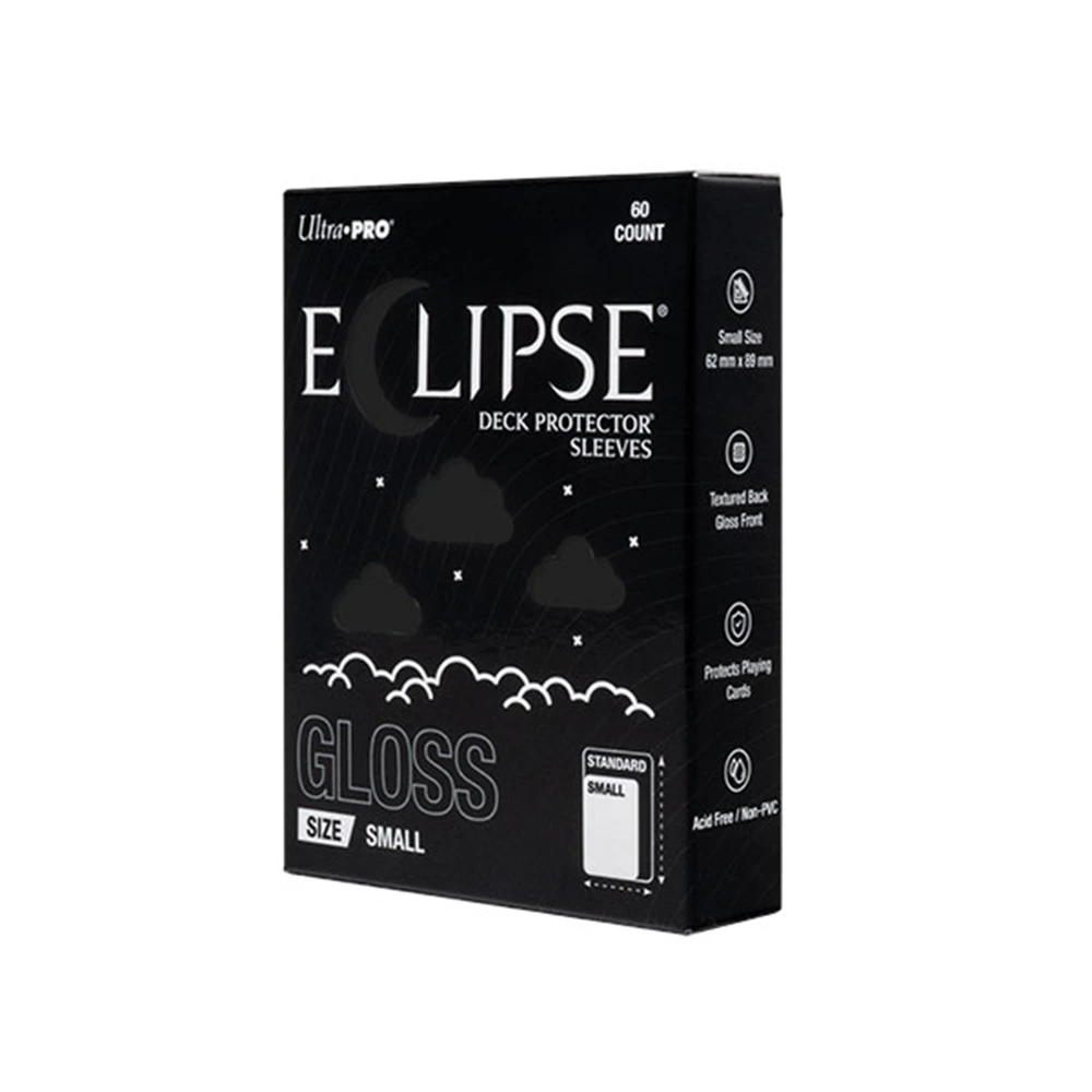 Deck Protector Small Sleeves: Eclipse Gloss - Jet Black (60) (Preorder)