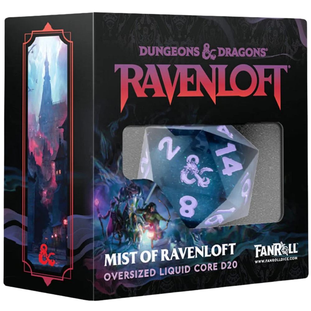 D&D Oversided Liquid Core d20: Mist of Ravenloft (Preorder)