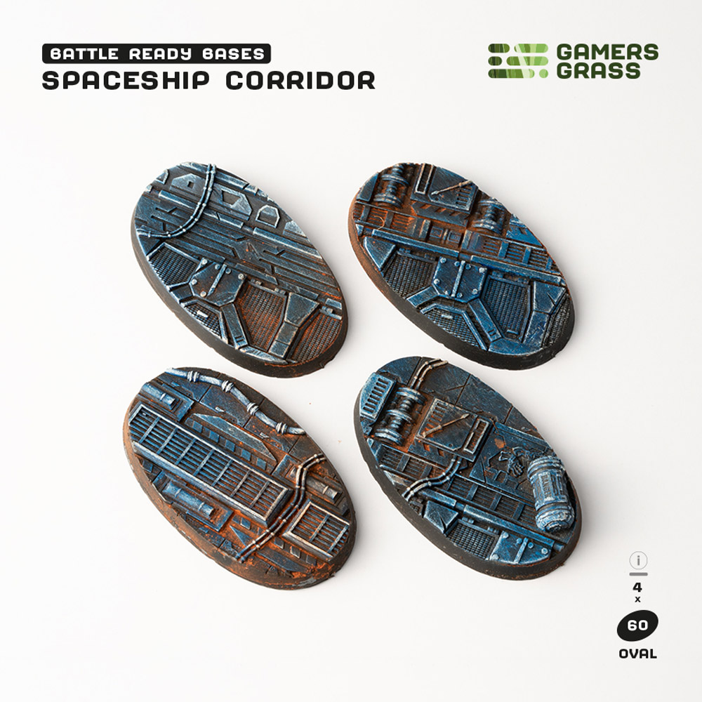 Battle Ready Bases: Spaceship Corridor - Oval 60mm (4)