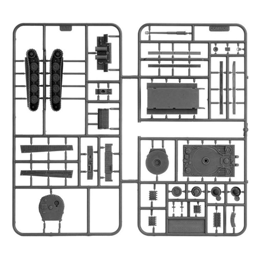 Flames of War WW2: German - Plastic Tiger (MW) Sprue (New Arrival)