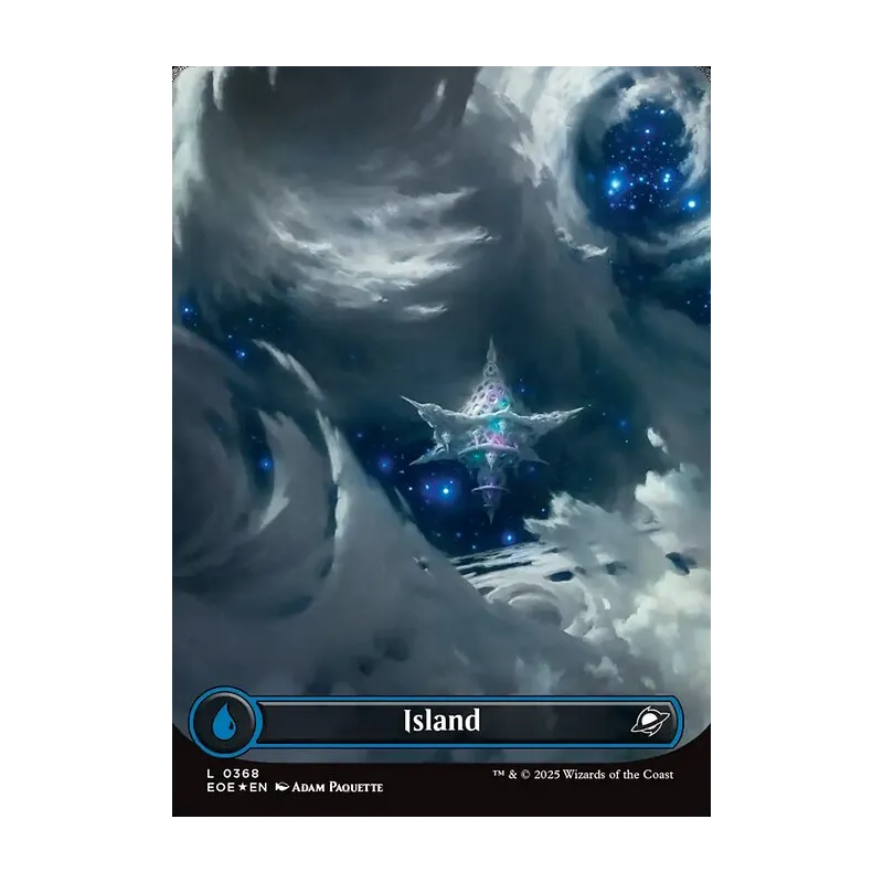Island (0368) (Borderless) (Galaxy Foil) - Edge of Eternities (Foil Near Mint)