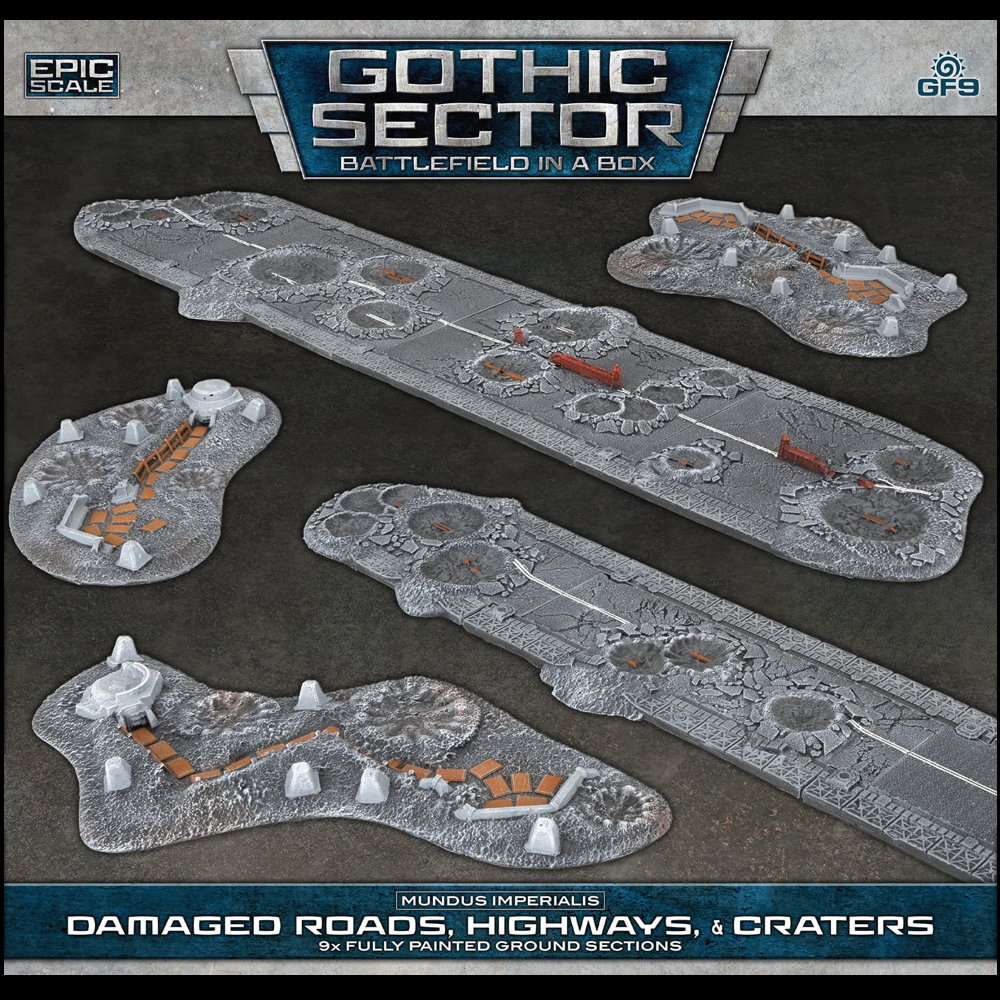 Battlefield in a Box: Gothic Sector: Mundus Imperialis - Damaged Roads, Highways, & Craters