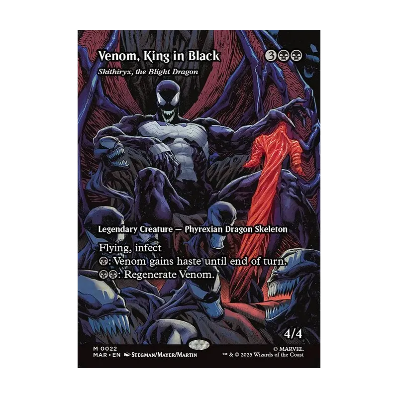Venom, King in Black / Skithiryx, the Blight Dragon (Borderless) - Marvel Universe (Near Mint)