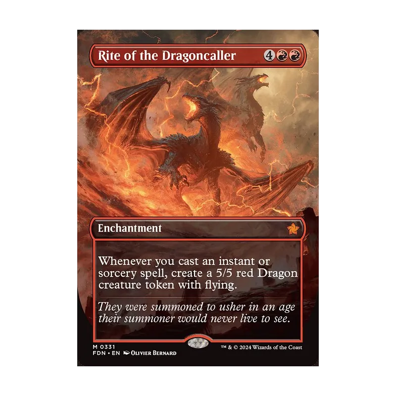Rite of the Dragoncaller (Borderless) - Foundations (Near Mint)